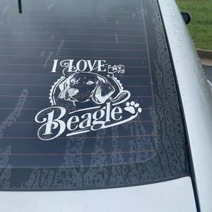 Customized dog mom car decal